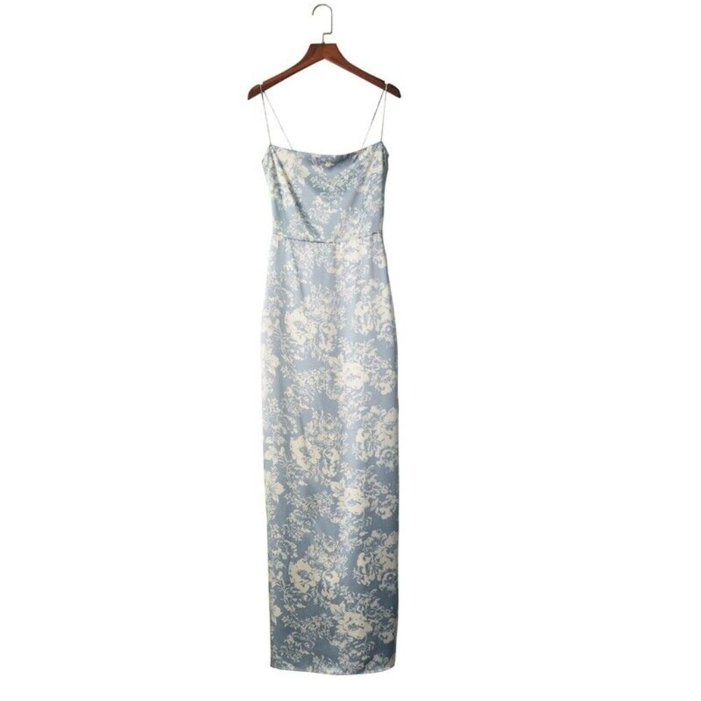 Reformation Frankie Silk Dress in Porcelain | On Sale - Picture 13 of 15